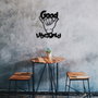 Wallity Good Vibes Only Escultura de Pared de Metal Negra